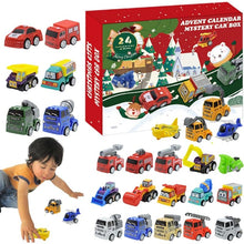Load image into Gallery viewer, Christmas Advent Calendar with 24 Pull Back Mini Cars and Colorful Racing Vehicles
