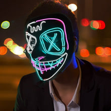 Load image into Gallery viewer, LED Light Up Mask with Glowing Wire and Four Light Modes for Halloween Costumes
