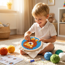 Load image into Gallery viewer, Beginner Embroidery Craft Kit with Punch Needle and Yarn
