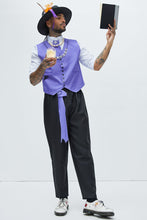 Load image into Gallery viewer, Purple Ceremonial Priest Costume Set with Coat and Top Hat for Men
