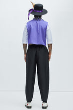 Load image into Gallery viewer, Purple Ceremonial Priest Costume Set with Coat and Top Hat for Men
