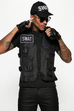 Load image into Gallery viewer, Four Piece Tactical Costume Set with Vest Cap and Fingerless Gloves
