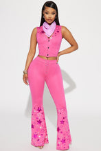 Load image into Gallery viewer, Pink Cowgirl Costume Set with Vest and Flared Pants
