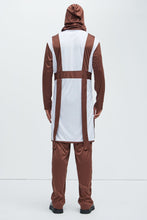 Load image into Gallery viewer, Fantasy Warrior Costume Set with Cross Body Harness and Faux Fur Trim for Men
