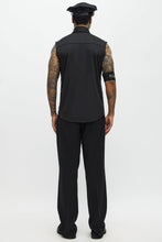 Load image into Gallery viewer, Black Uniform Costume Set with Shirt and Hat for Men
