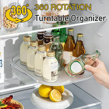 Load image into Gallery viewer, Refrigerator Lazy Susan Organizer – 360° Rotating Tray for Jars, Bottles &amp; Condiments
