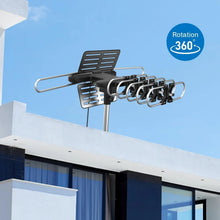 Load image into Gallery viewer, Outdoor TV Antenna with 360 Degree Remote Rotation and Signal Amplifier, 33ft Cable
