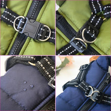 Load image into Gallery viewer, All-Weather Insulated Dog Jacket with Built-in Harness
