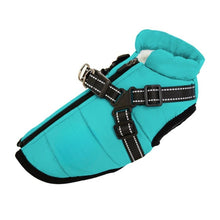 Load image into Gallery viewer, All-Weather Insulated Dog Jacket with Built-in Harness
