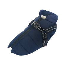 Load image into Gallery viewer, All-Weather Insulated Dog Jacket with Built-in Harness

