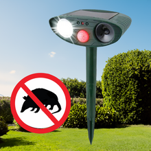 Load image into Gallery viewer, Solar Powered Ultrasonic Animal Repeller with Motion Sensor for Gardens Ponds and Lawns
