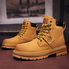 Load image into Gallery viewer, Men's Rugged Lace-Up Ankle Hiking Boots - Khaki
