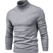 Load image into Gallery viewer, Men's Slim-Fit Turtleneck Knit Sweater - Gray
