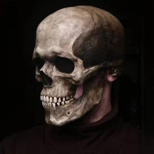 Load image into Gallery viewer, Movable Jaw Skull Mask with Full Head Latex Shell for Adult Halloween Costumes
