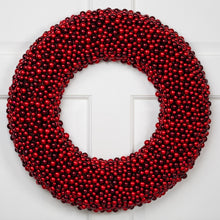 Load image into Gallery viewer, Glitter Red Berry Christmas Wreath with Two Tone Berries 20 Inch Unlit
