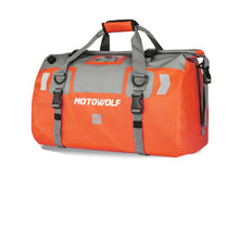 Load image into Gallery viewer, Dry Duffle Bag for Motorcycle Tail Rack with Reflective Strips and Roll Top Closure
