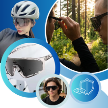 Load image into Gallery viewer, Photochromic wraparound sports glasses
