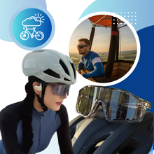 Load image into Gallery viewer, Photochromic wraparound sports glasses
