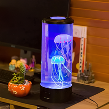 Load image into Gallery viewer, LED jellyfish aquarium table night light
