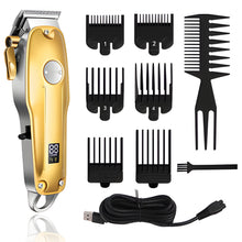Load image into Gallery viewer, Professional Hair Clippers for men gold Set | Gold Hair Clippers Cordless
