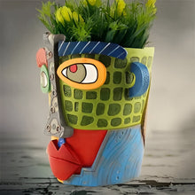 Load image into Gallery viewer, Handmade Picasso Brutalist Abstract Beauty Face Flower Pot
