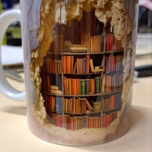 Load image into Gallery viewer, 3D Library Bookshelf Mug, Coffee Mugs Gift for Book
