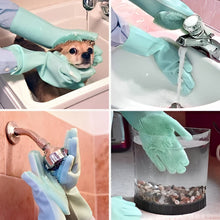 Load image into Gallery viewer, Magic Silicone Dishwashing Gloves - Reusable Cleaning Gloves
