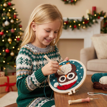 Load image into Gallery viewer, Beginner Embroidery Craft Kit with Punch Needle and Yarn
