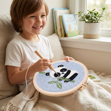 Load image into Gallery viewer, Beginner Embroidery Craft Kit with Punch Needle and Yarn
