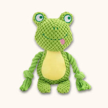 Load image into Gallery viewer, Green Frog Plush Dog Toy, Soft and Durable
