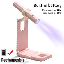 Load image into Gallery viewer, Rechargeable UV Nail Lamp with Portable Holder
