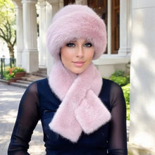 Load image into Gallery viewer, Plush Winter Hat and Scarf Set for Women

