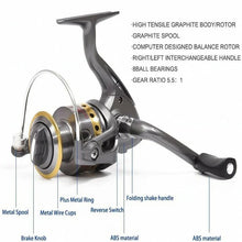 Load image into Gallery viewer, Carbon Fiber Telescopic Fishing Rod and Reel Combo with Line, Lures, and Carry Bag
