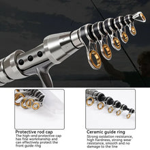 Load image into Gallery viewer, Carbon Fiber Telescopic Fishing Rod and Reel Combo with Line, Lures, and Carry Bag
