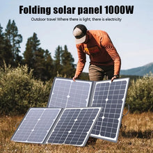 Load image into Gallery viewer, 1000W Foldable Solar Panel Kit with MPPT, USB and Type-C for Camping, Car, Boat and Caravan
