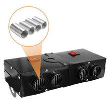 Load image into Gallery viewer, 12 Volt 500 Watt Car Heater with a PTC Ceramic Element, Four Air Outlets and Dual Switches
