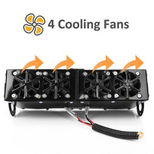 Load image into Gallery viewer, 12 Volt 500 Watt Car Heater with a PTC Ceramic Element, Four Air Outlets and Dual Switches
