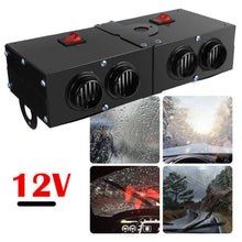 Load image into Gallery viewer, 12 Volt 500 Watt Car Heater with a PTC Ceramic Element, Four Air Outlets and Dual Switches
