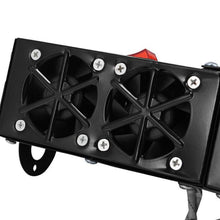 Load image into Gallery viewer, 12 Volt 500 Watt Car Heater with a PTC Ceramic Element, Four Air Outlets and Dual Switches
