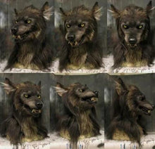 Load image into Gallery viewer, Scary Wolf Mask with Full Head Coverage and Fur Accents for Halloween Parties
