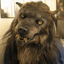 Load image into Gallery viewer, Scary Wolf Mask with Full Head Coverage and Fur Accents for Halloween Parties
