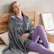 Load image into Gallery viewer, Soft Coral Velvet Portable Heated Shawl
