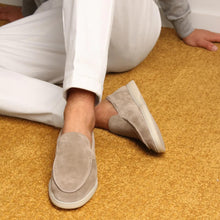 Load image into Gallery viewer, Slip-On Suede Loafers with Hand Stitched Craftsmanship and Padded Collar
