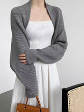 Load image into Gallery viewer, Womens Open Front Knit Shrug Sweater with Shift Fit and Slight Stretch for Indoor Warmth
