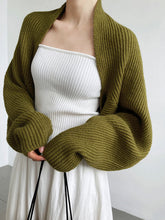 Load image into Gallery viewer, Womens Open Front Knit Shrug Sweater with Shift Fit and Slight Stretch for Indoor Warmth
