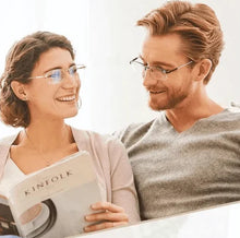 Load image into Gallery viewer, Multifocal Reading Glasses with Blue Light Filter, Ultra-Light Titanium TR90 Frame
