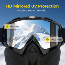 Load image into Gallery viewer, Full Face Goggle Mask with Detachable Goggles and Anti-Fog Lens
