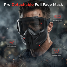Load image into Gallery viewer, Full Face Goggle Mask with Detachable Goggles and Anti-Fog Lens
