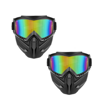 Load image into Gallery viewer, Full Face Goggle Mask with Detachable Goggles and Anti-Fog Lens
