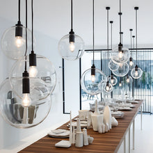 Load image into Gallery viewer, Glass LED Pendant Light, Rose Gold or Black
